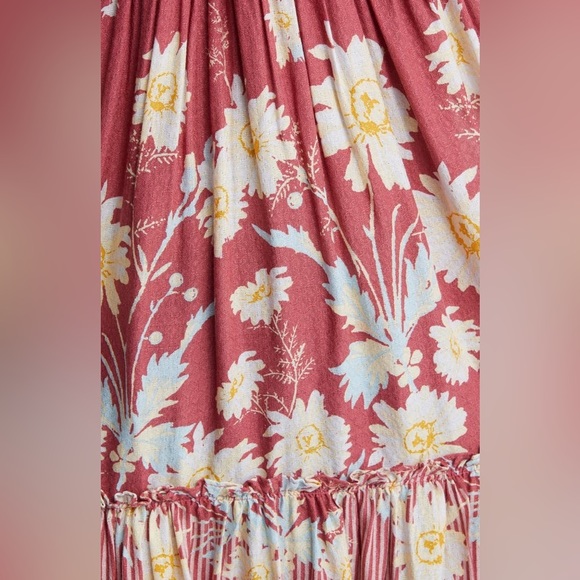 Free People Red Floral Mini Dress - Picture 8 of 9